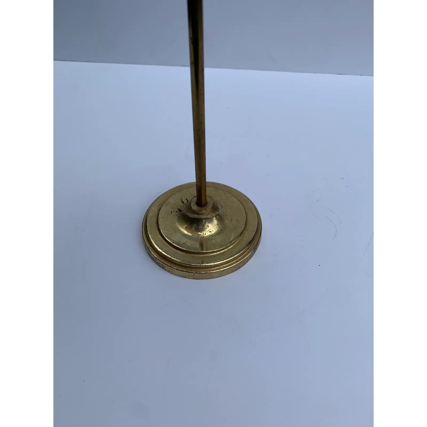 Mid 20th Century Tabletop Brass Flagpole With US Flag