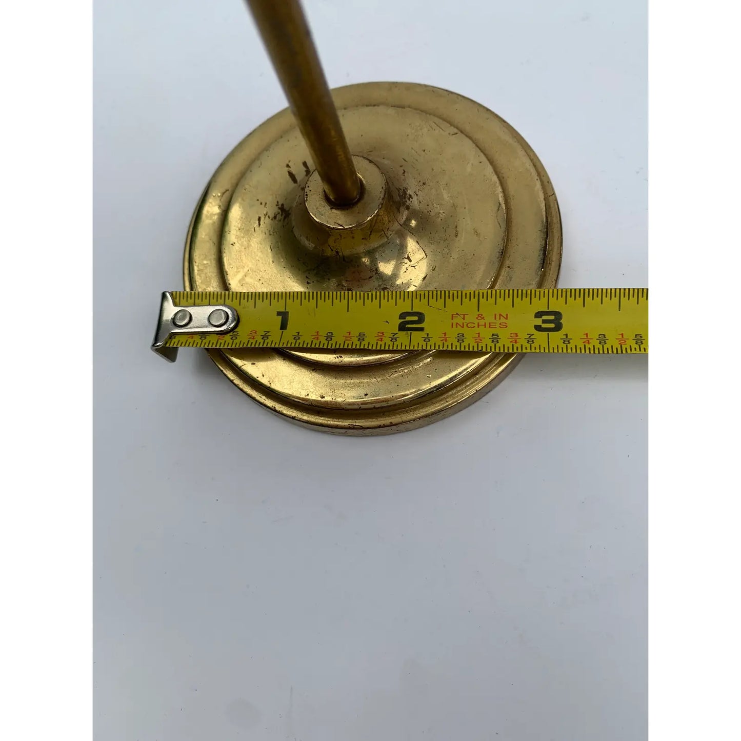 Mid 20th Century Tabletop Brass Flagpole With US Flag