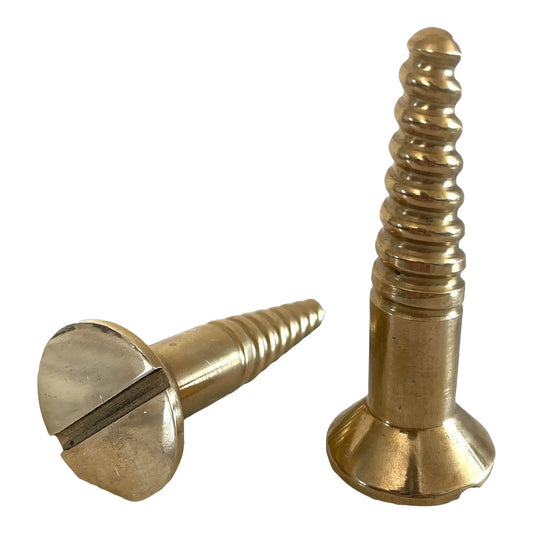 Mid 20th Century Vintage Pop Art Brass Screw Paperweights - 2 Pieces