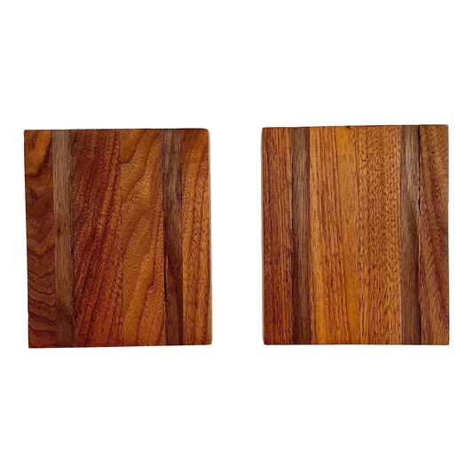 Vintage Mid Century Walnut Bookends by Park Sherman - a Pair