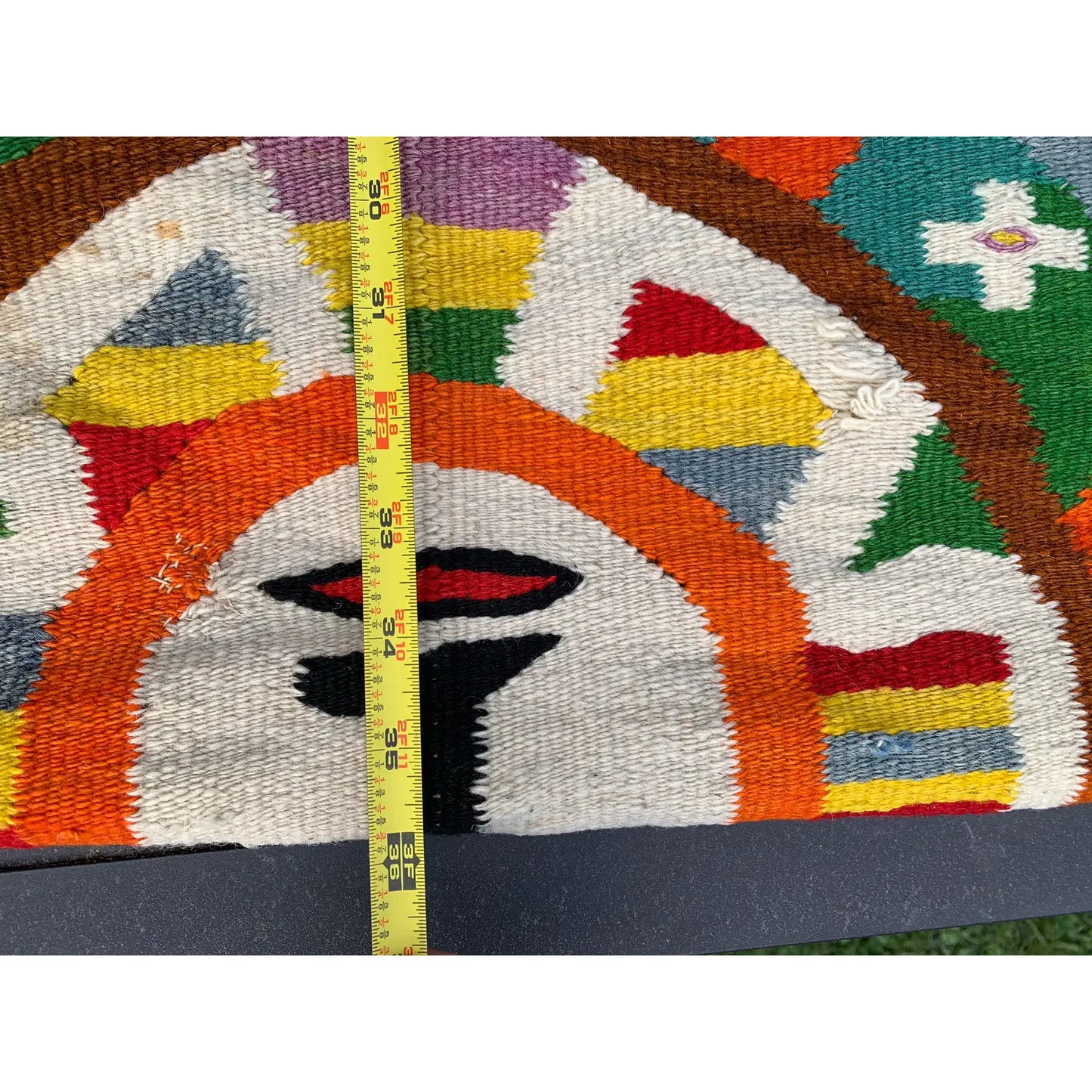 Vintage Oaxaca Mexico Hand Woven Tapestry Textile Art
