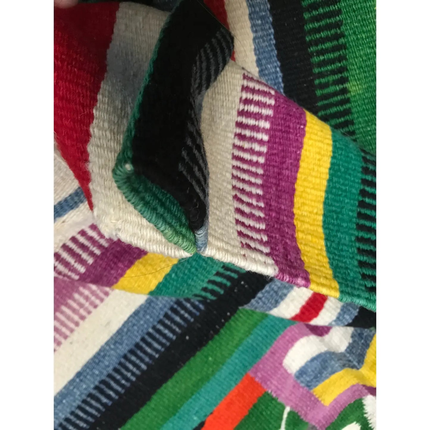Vintage Oaxaca Mexico Hand Woven Tapestry Textile Art