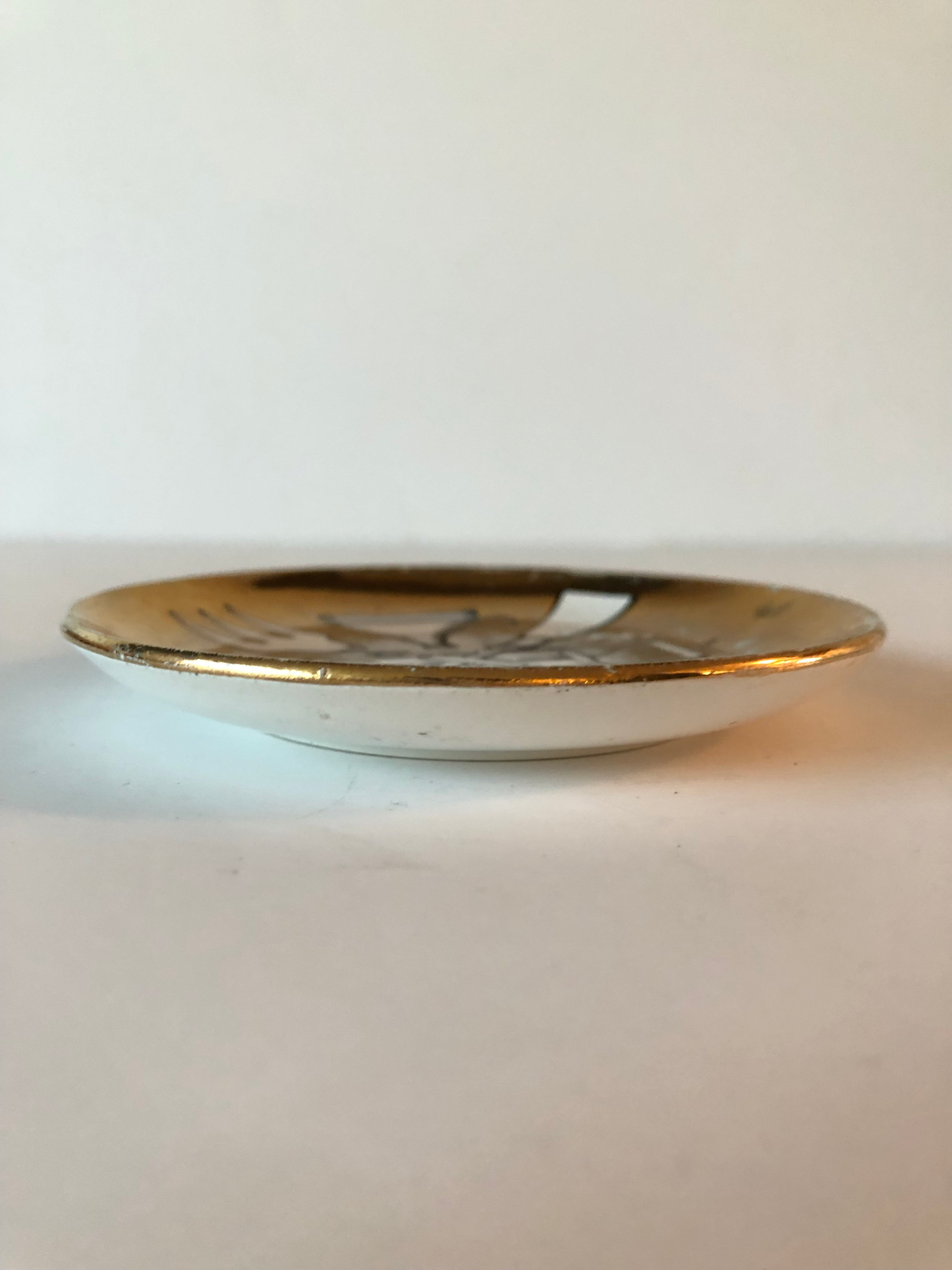 1950s Fornasetti Milano Posateria Gold Coaster or Pin Dish