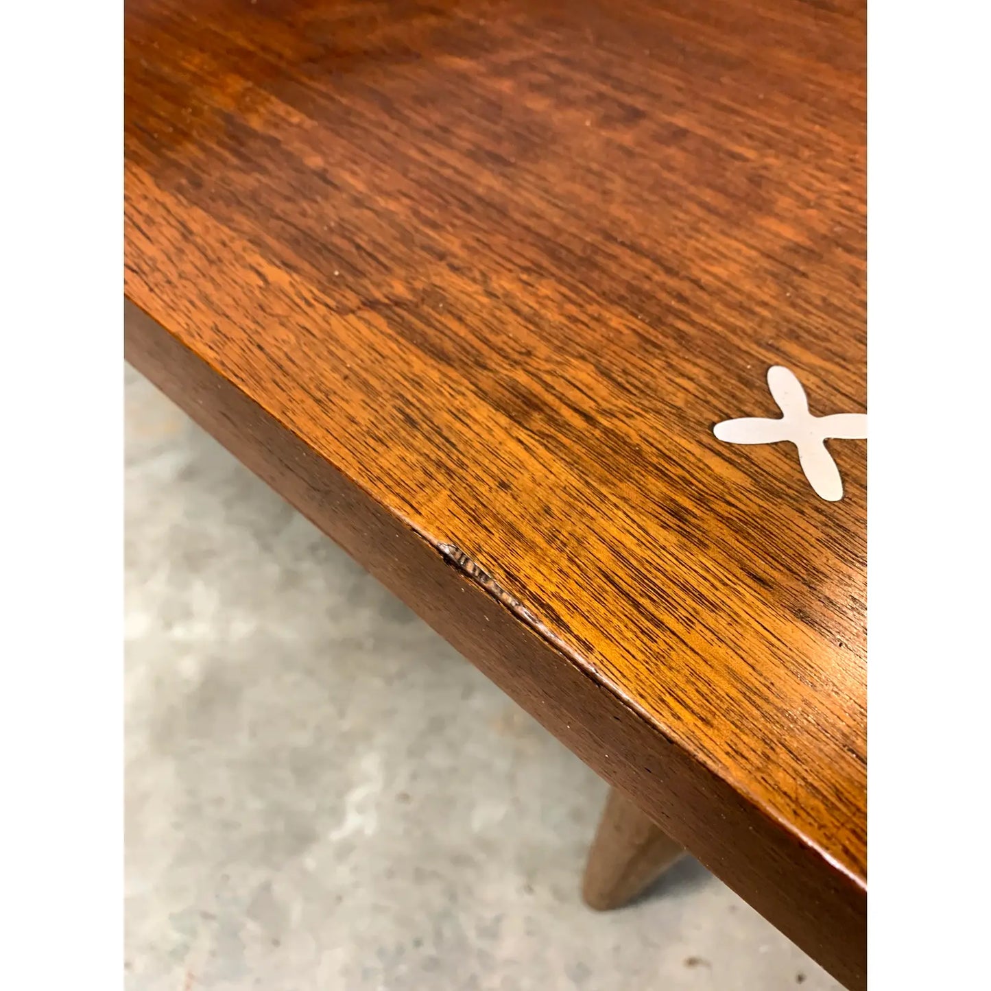 1950s Merton Gershun for American of Martinsville Mid-Century Modern Two Tier Corner Table