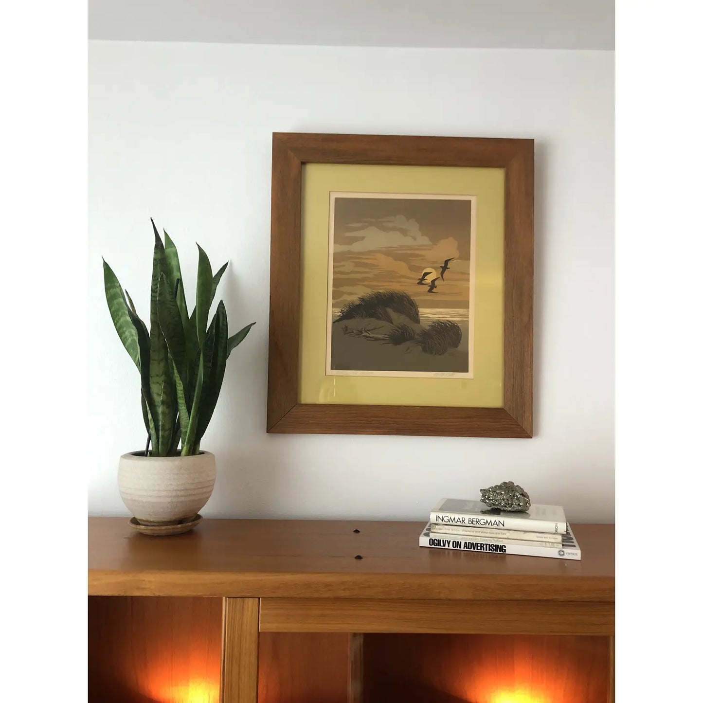 1960s "Along the Beach" Seascape Serigraph by Walton Butts, Framed
