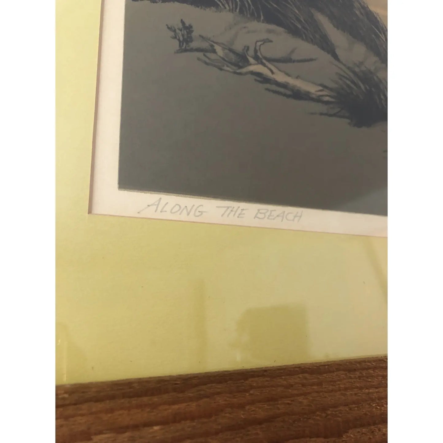 1960s "Along the Beach" Seascape Serigraph by Walton Butts, Framed