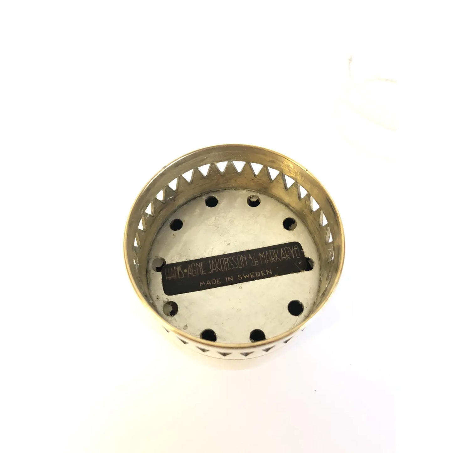 1960s Brass and Glass Candle Holder by Hans-Agne Jakobsson Markaryd, Sweden
