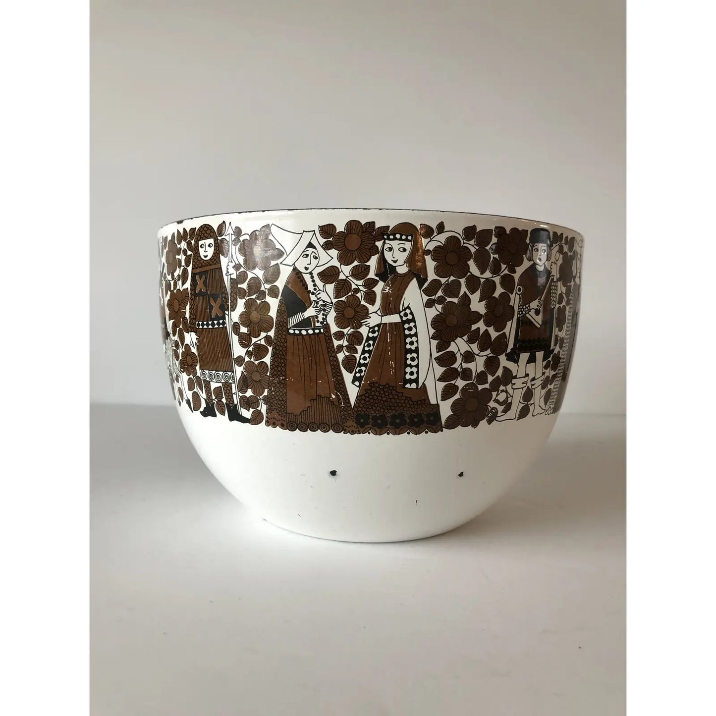 1960s Kaj Franck l Enamel Danish Modern Medieval Troubadour Bowl