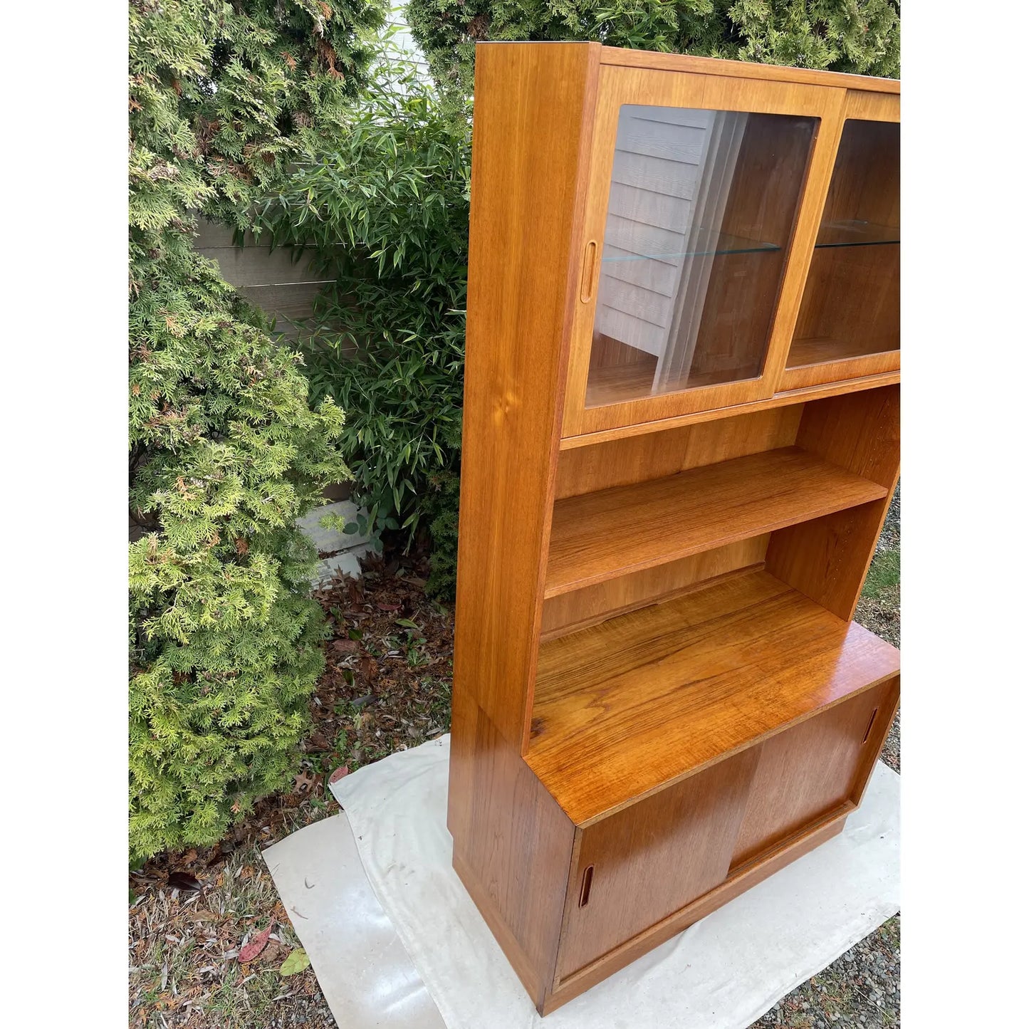1960s Mid-Century Danish Modern Poul Hundevad Teak Buffet Hutch