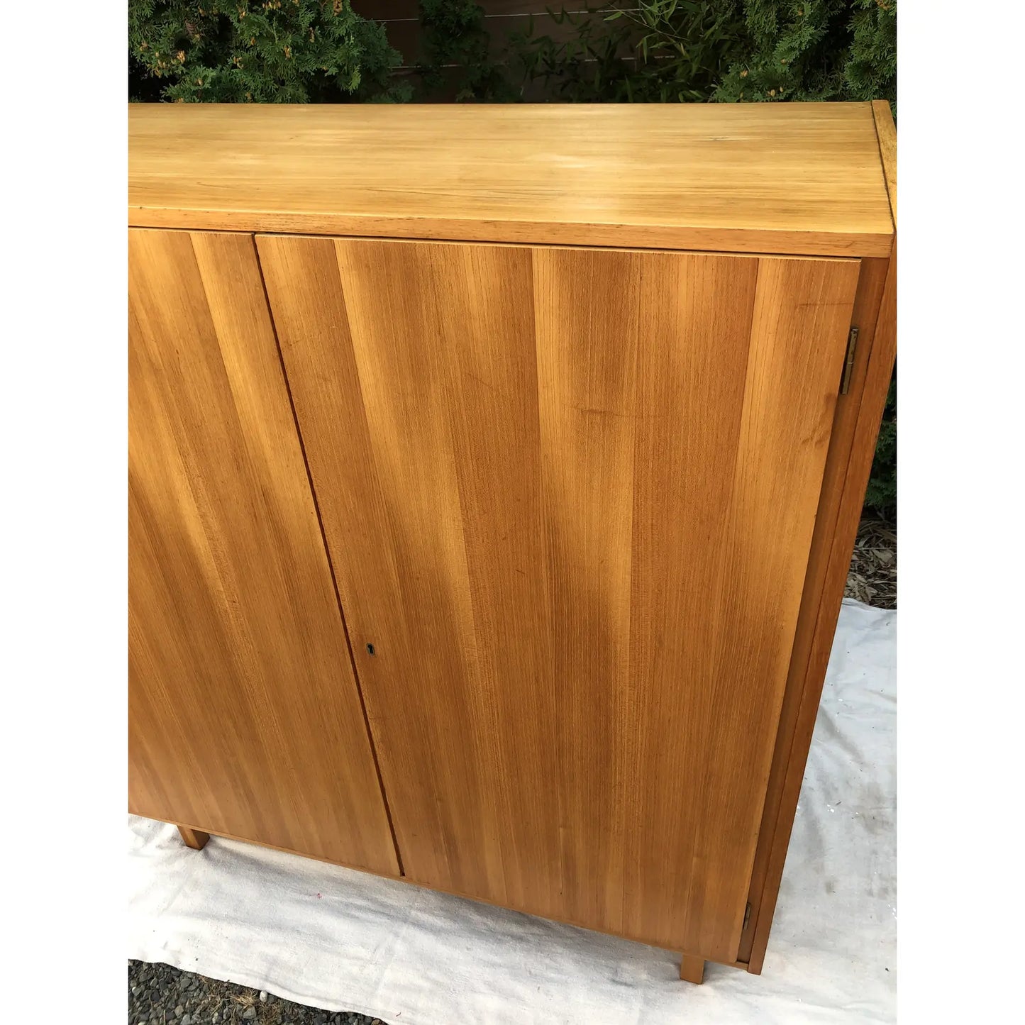 1960s Mid-Century Modern Oak Two-Door Cabinet