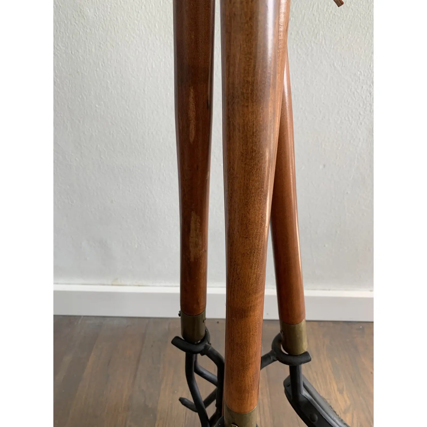 1960s Seymour Mid-Century Modern Long Teak Handle Fireplace Tool Set - 4 Pieces