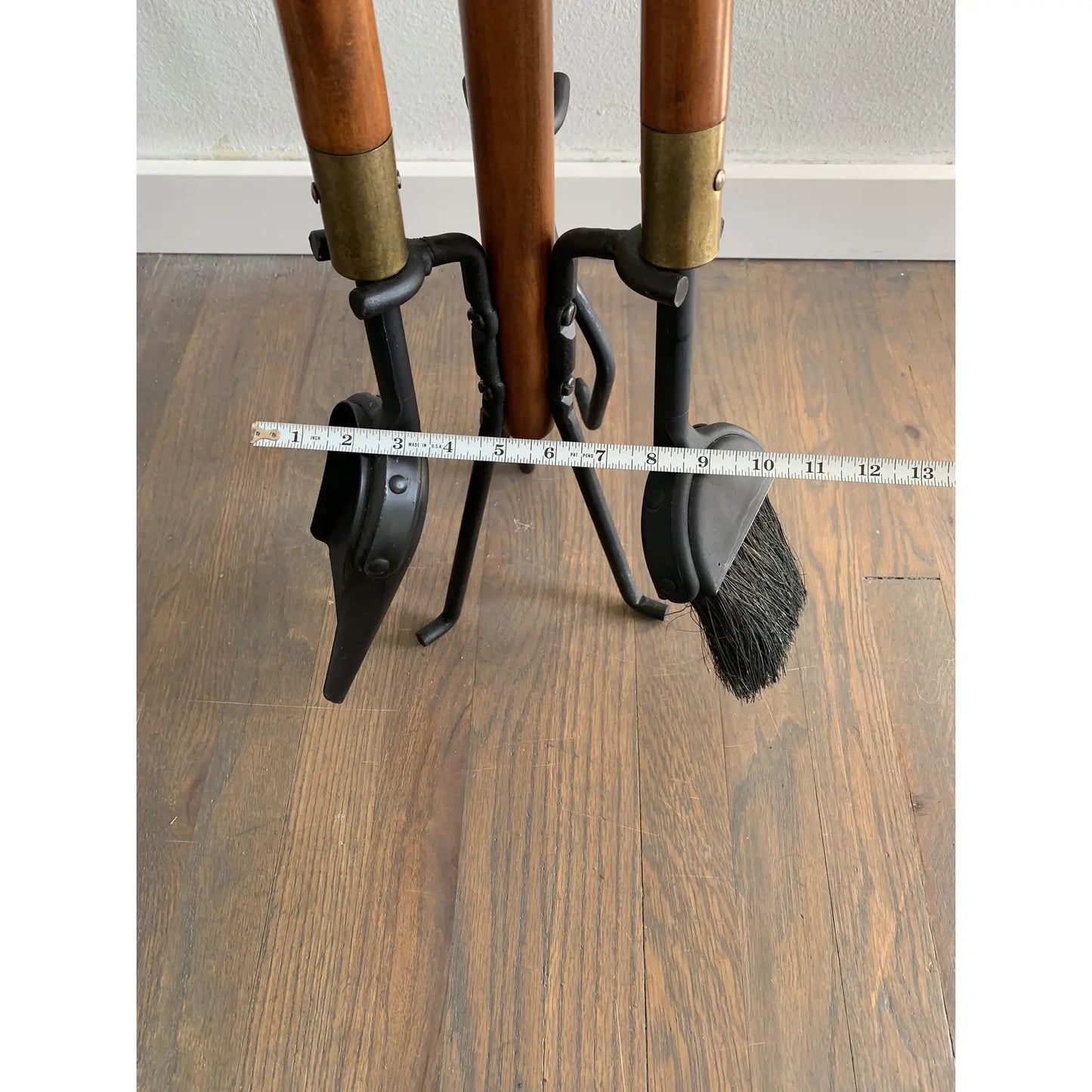 1960s Seymour Mid-Century Modern Long Teak Handle Fireplace Tool Set - 4 Pieces