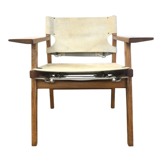 1960s Vintage Borge Mogensen Teak and Leather Chair