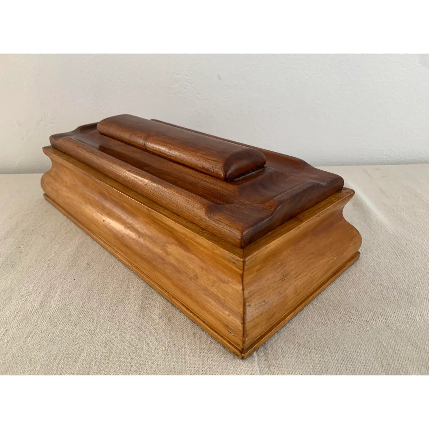 1970s Boho Style Hippie Wooden Stash Box