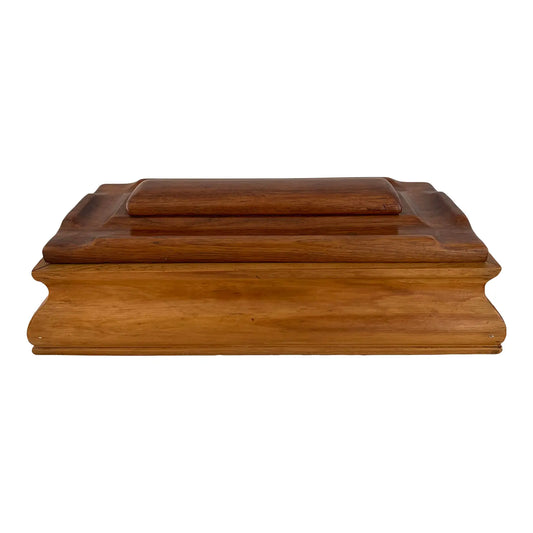 1970s Boho Style Hippie Wooden Stash Box