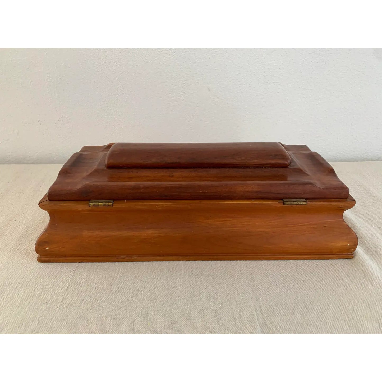 1970s Boho Style Hippie Wooden Stash Box