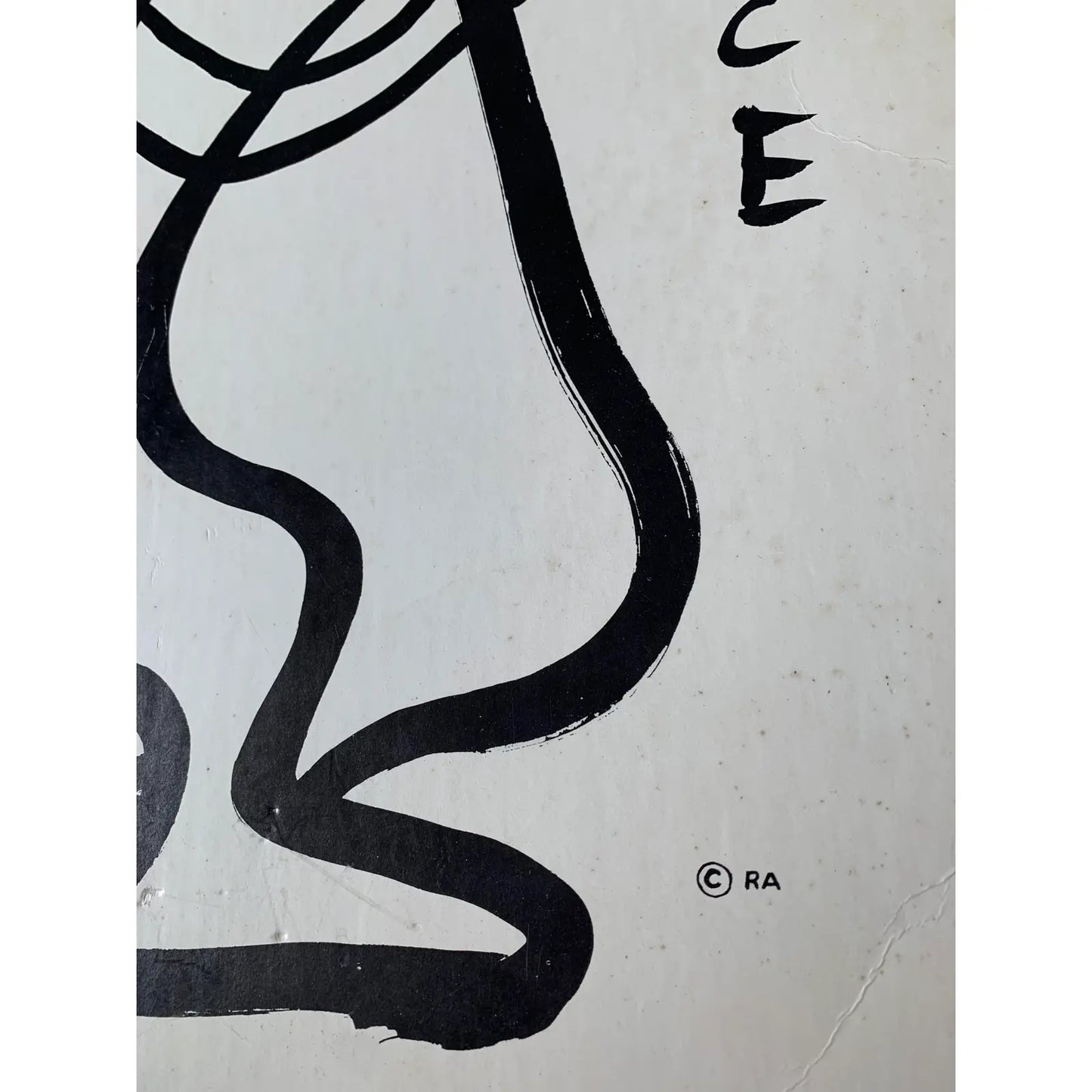 1970s "Peace" Boho Chic Abstract Figurative Poster