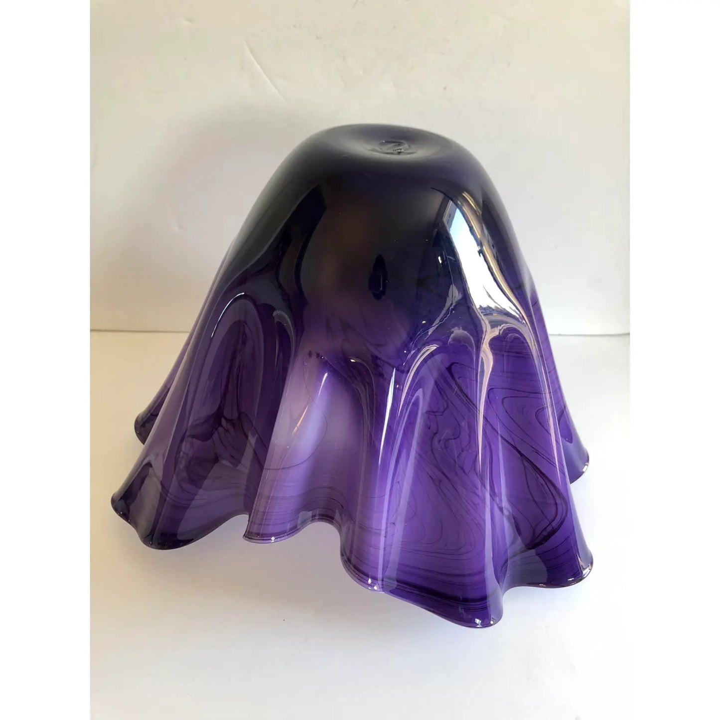 1990s Mouth Blown Glass Bowl Sculpture by Artist Dan Bergsma