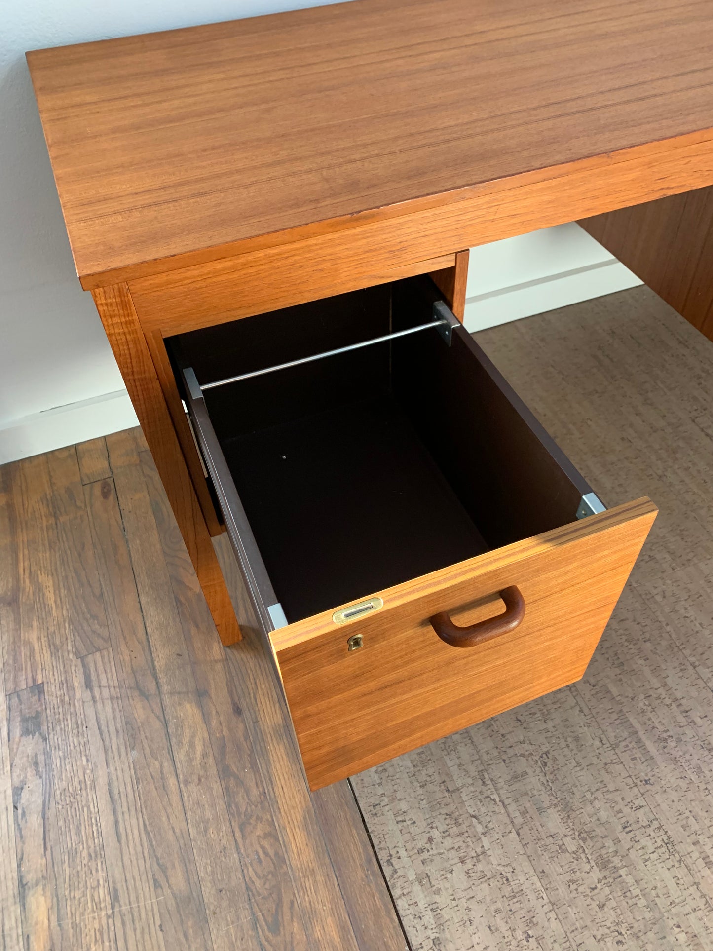 Mid-Century Danish Modern Domino Mobler Teak Executive Desk