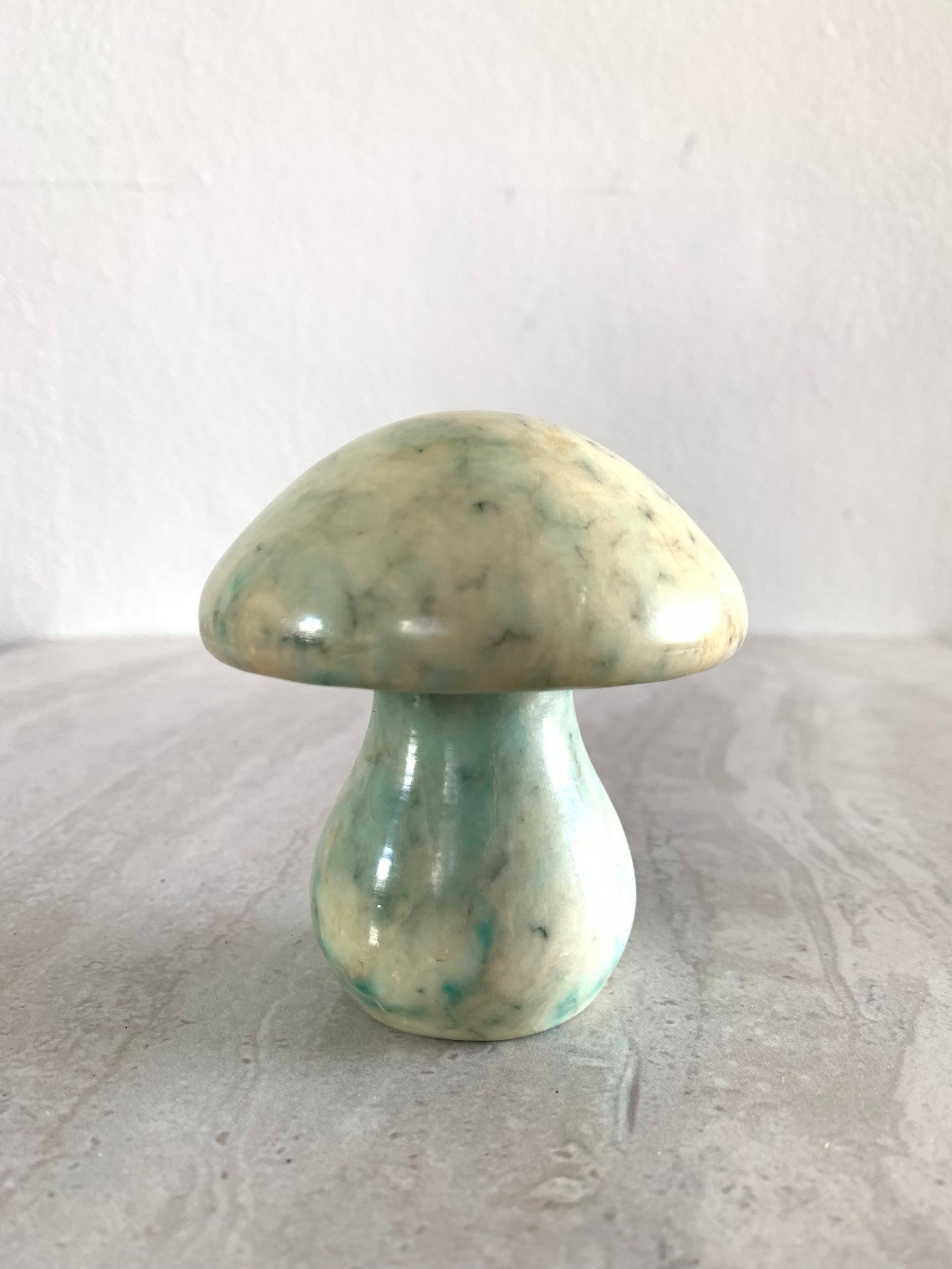 Italian Alabaster Marble Mushroom Paperweight Objet D’art