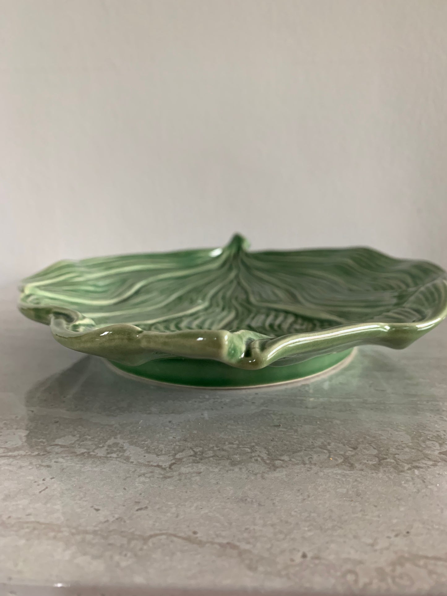Vintage Bordallo Pinheiro Portugal Ceramic Leaf Plate Platter