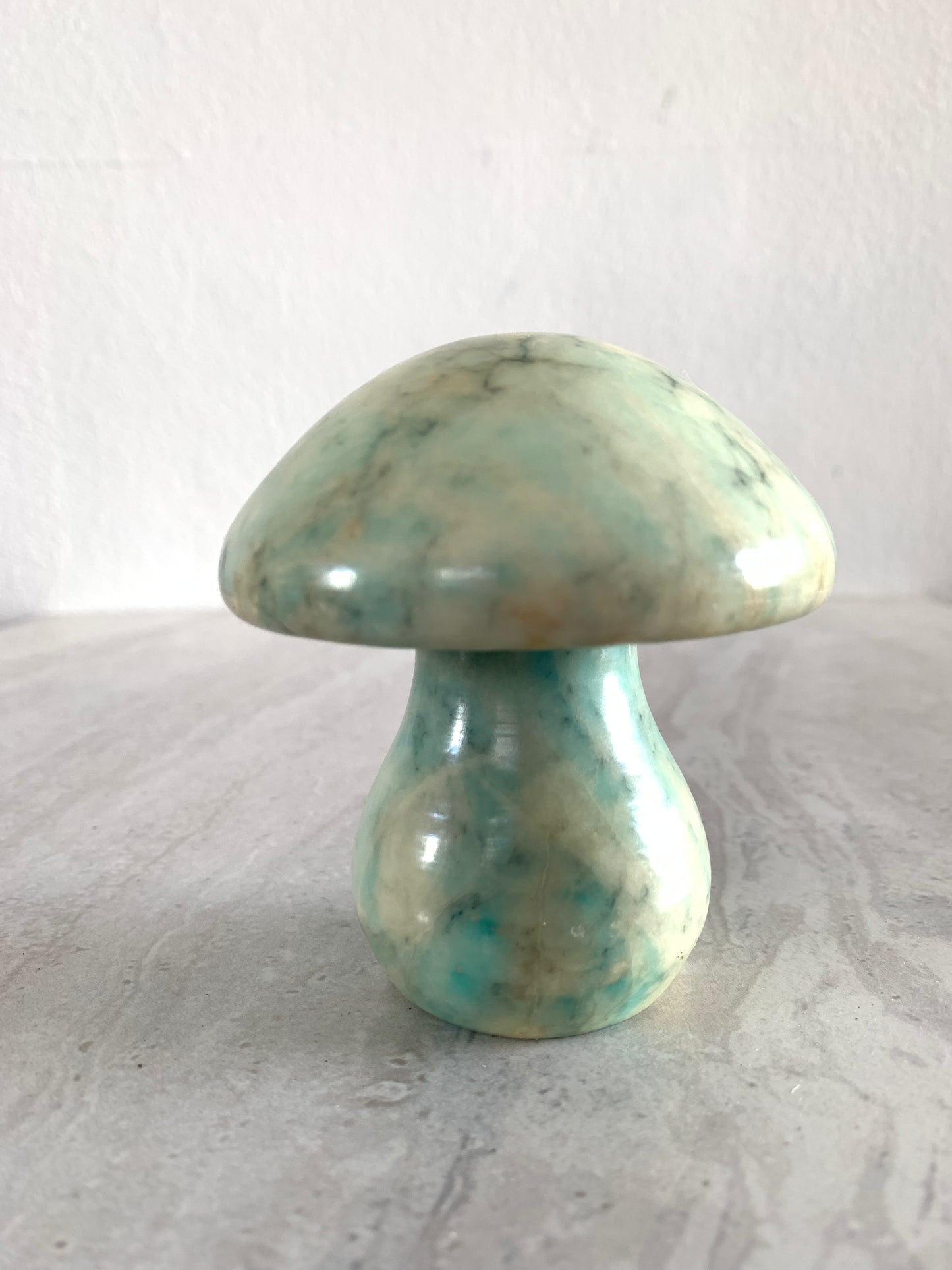 Italian Alabaster Marble Mushroom Paperweight Objet D’art