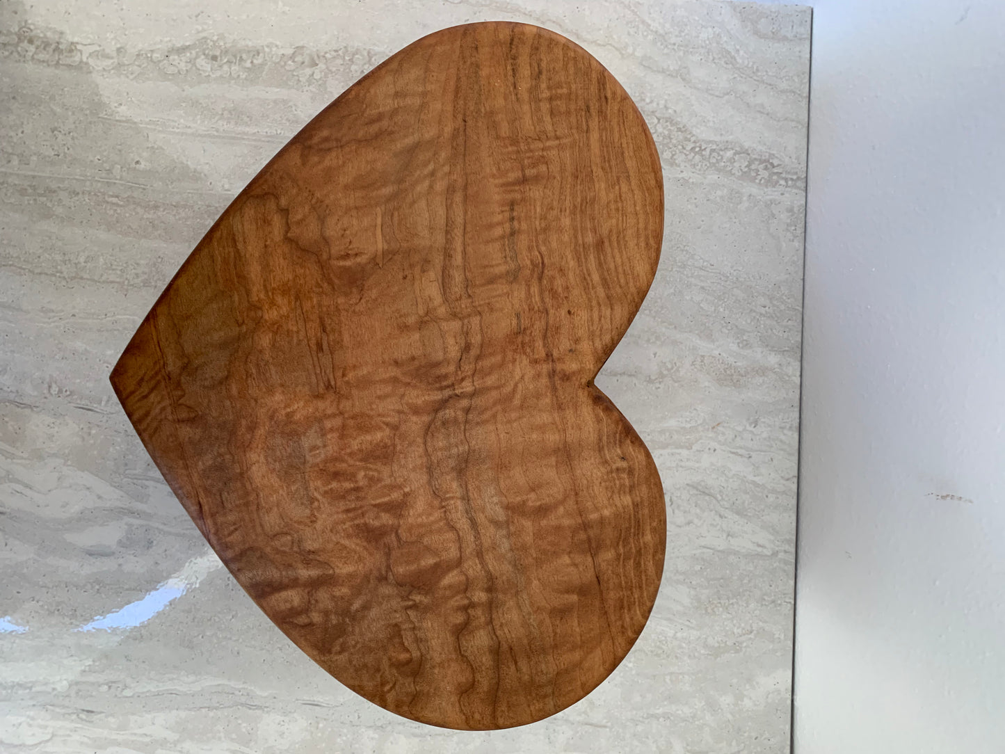 Handcrafted Exotic Wood Heart Shaped Box