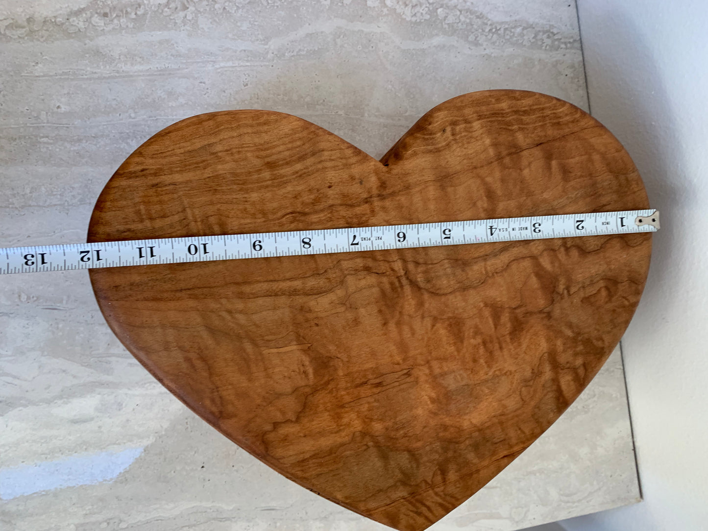 Handcrafted Exotic Wood Heart Shaped Box
