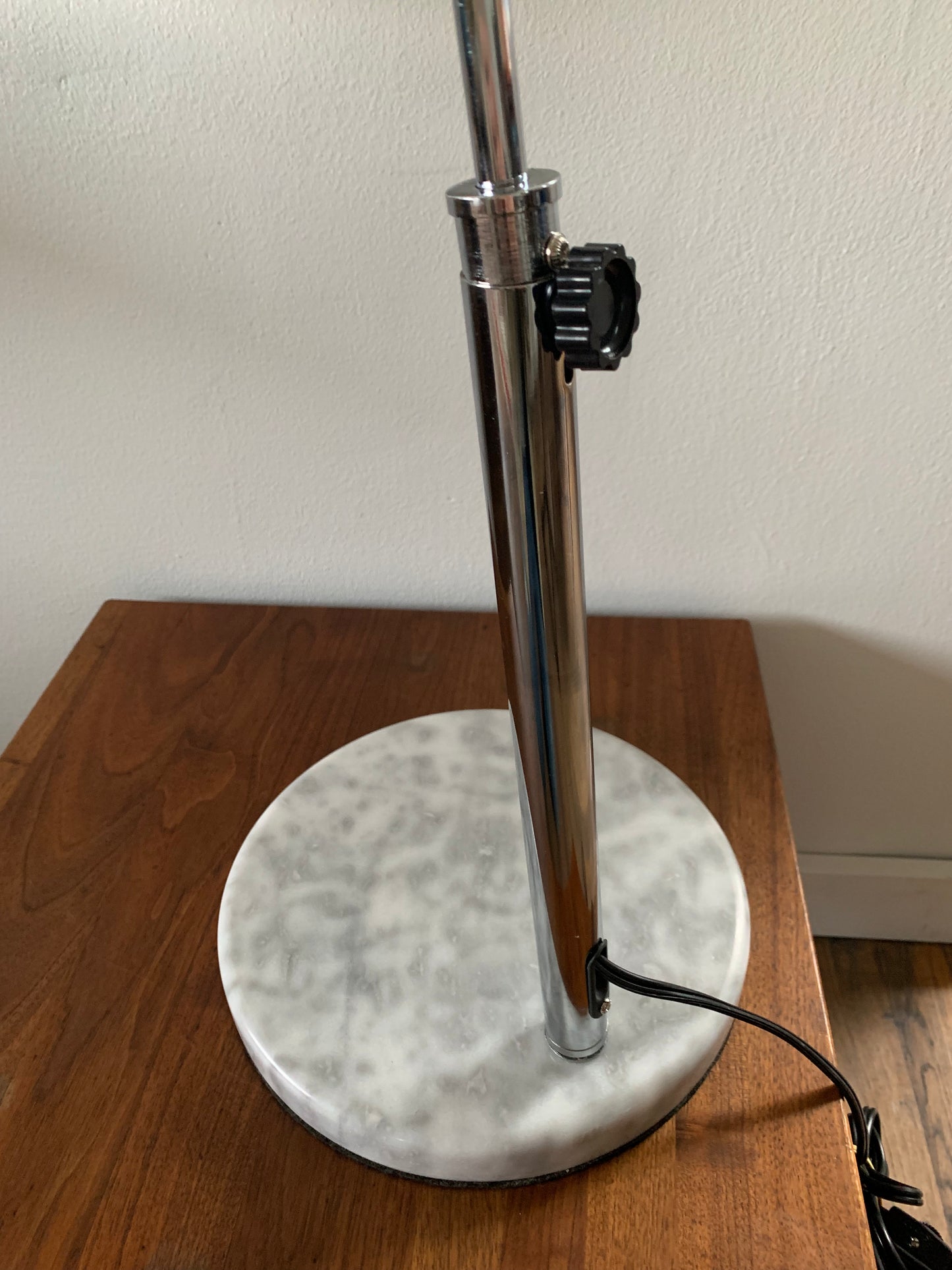 George Kovacs Chrome Eyeball Table Lamp With Marble Base