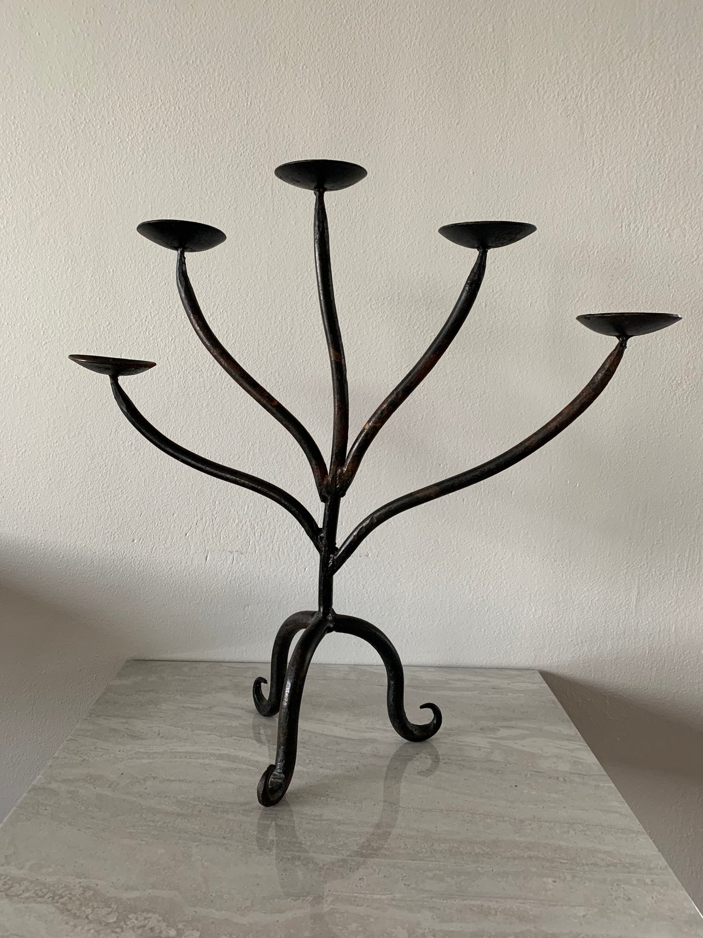 Rustic Mexican 5-Candle Candelabra