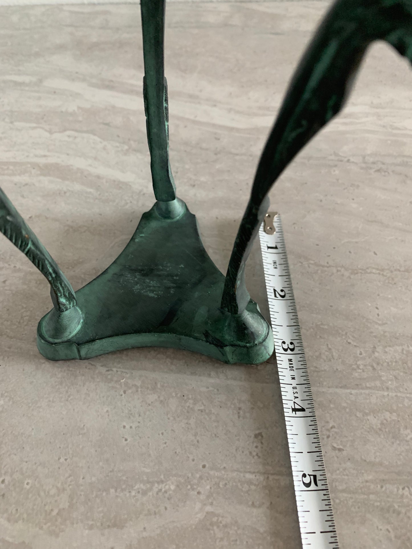 Mid 20th Century Vintage Brass Ram Lidded Egg Urn Footed Stand With Patina