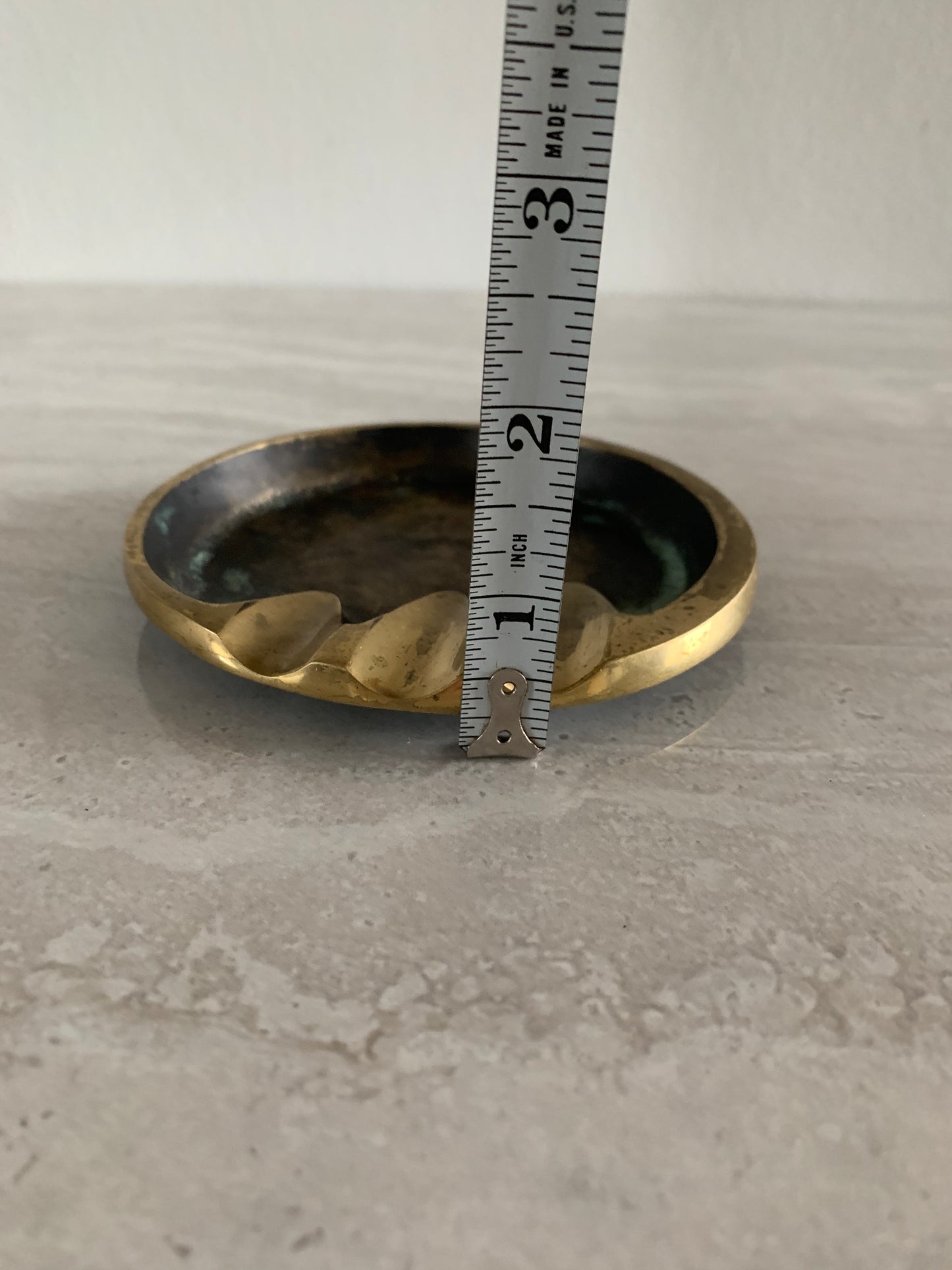 Mid-Century Modernist Verdigris Bronze Ashtray