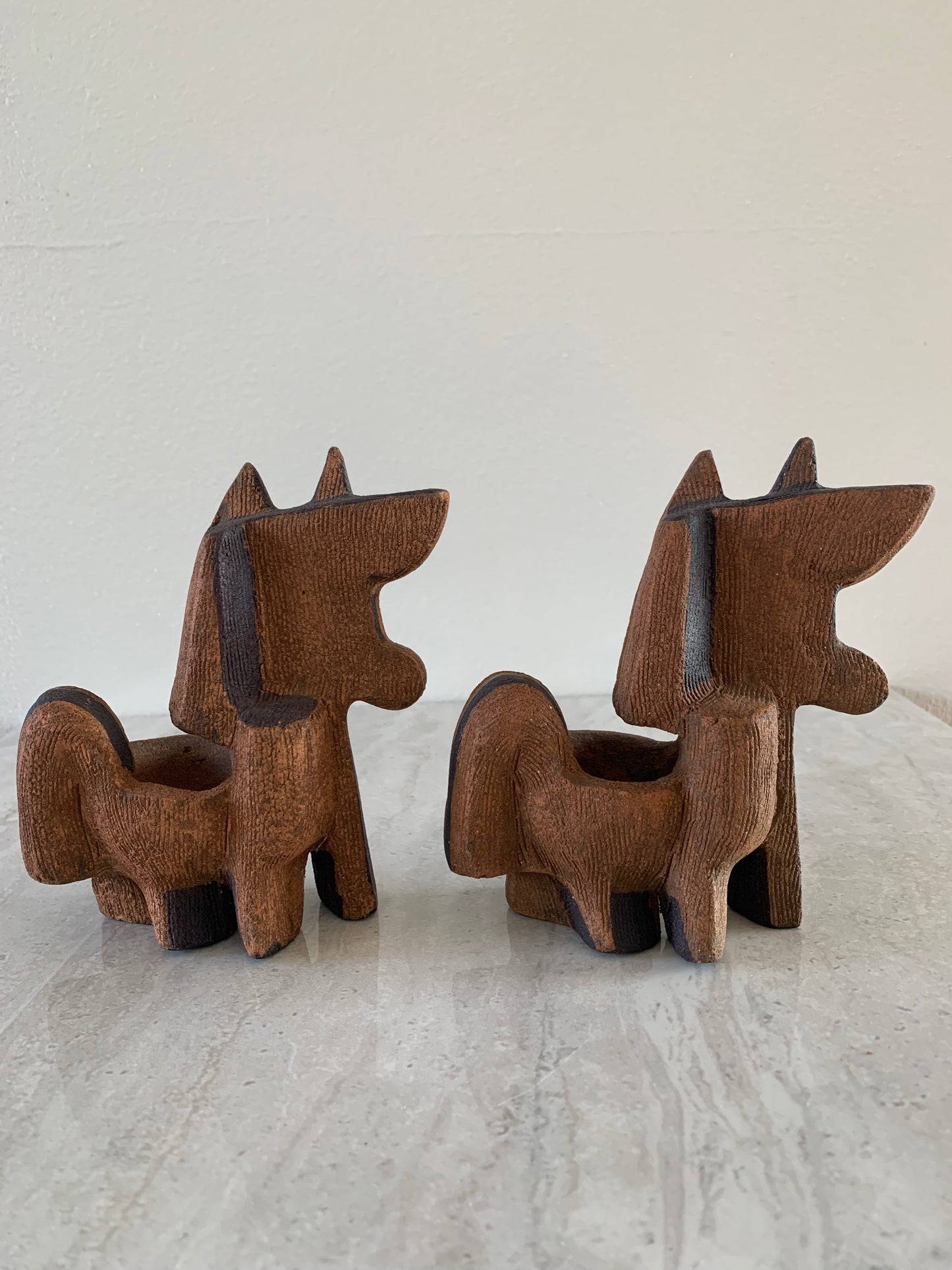 Vintage Ceramic Abstract Animal Figures