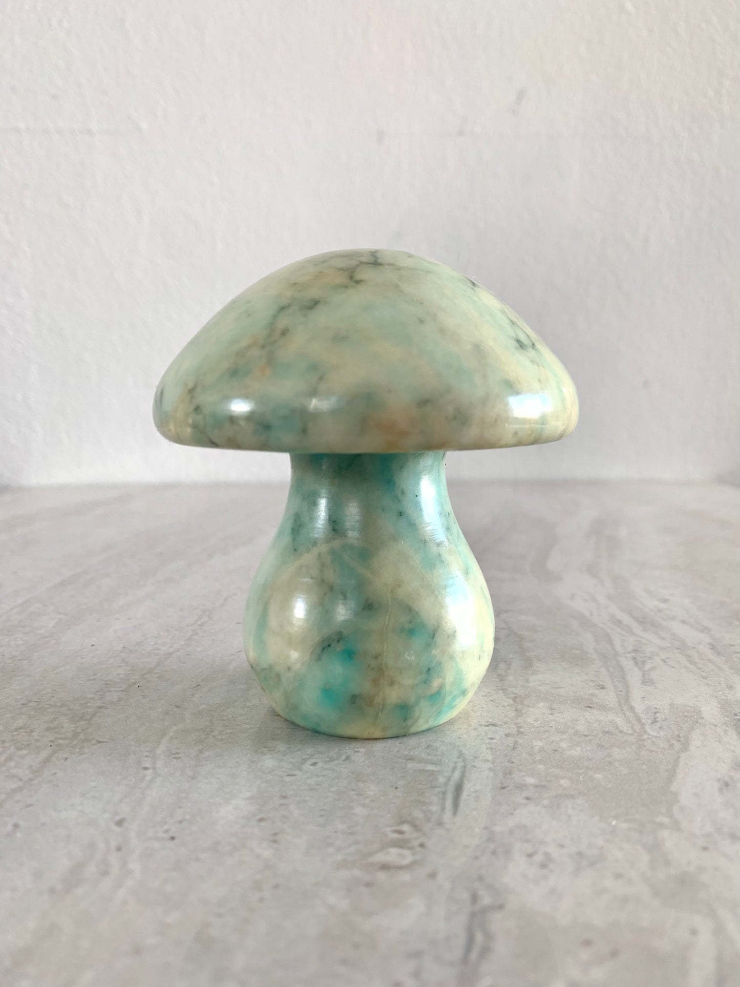 Italian Alabaster Marble Mushroom Paperweight Objet D’art
