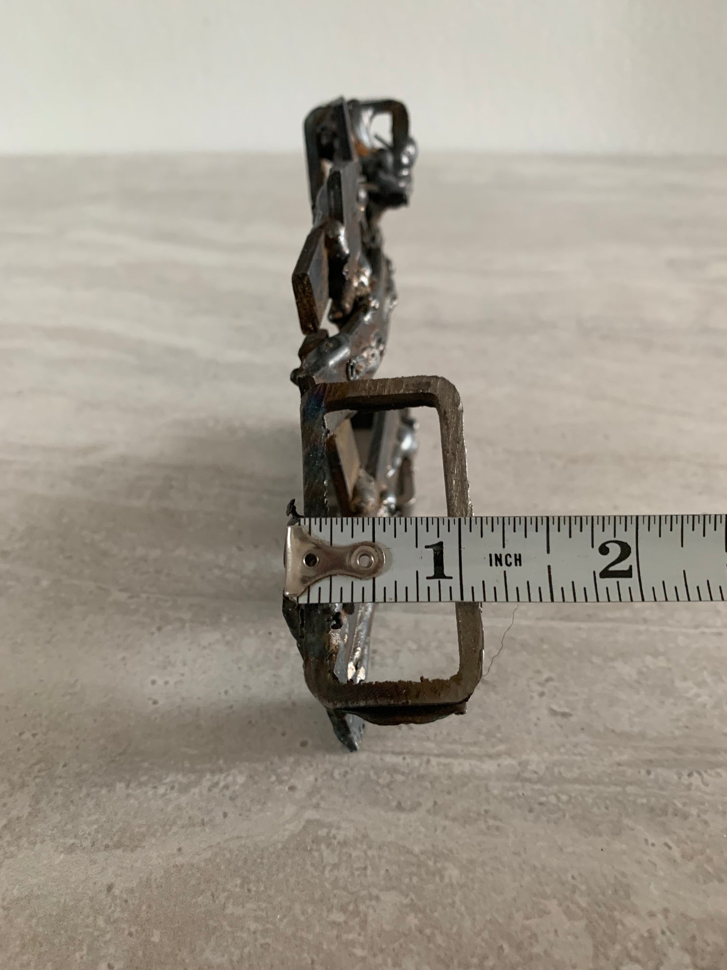 Vintage Mid-Century Brutalist Abstract Metal Sculpture