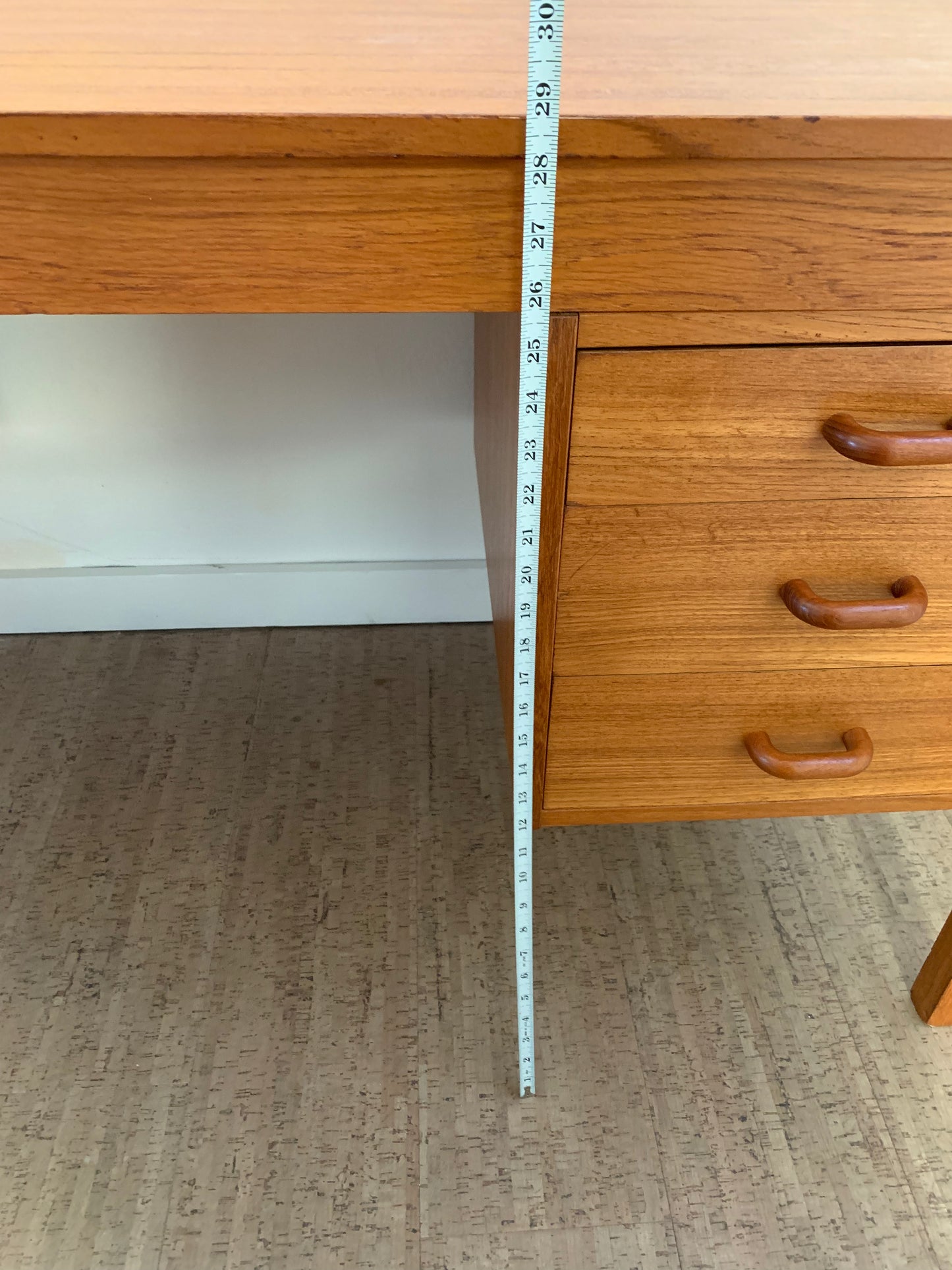 Mid-Century Danish Modern Domino Mobler Teak Executive Desk