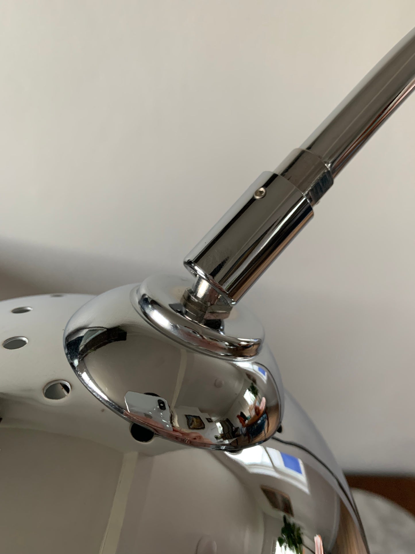 George Kovacs Chrome Eyeball Table Lamp With Marble Base