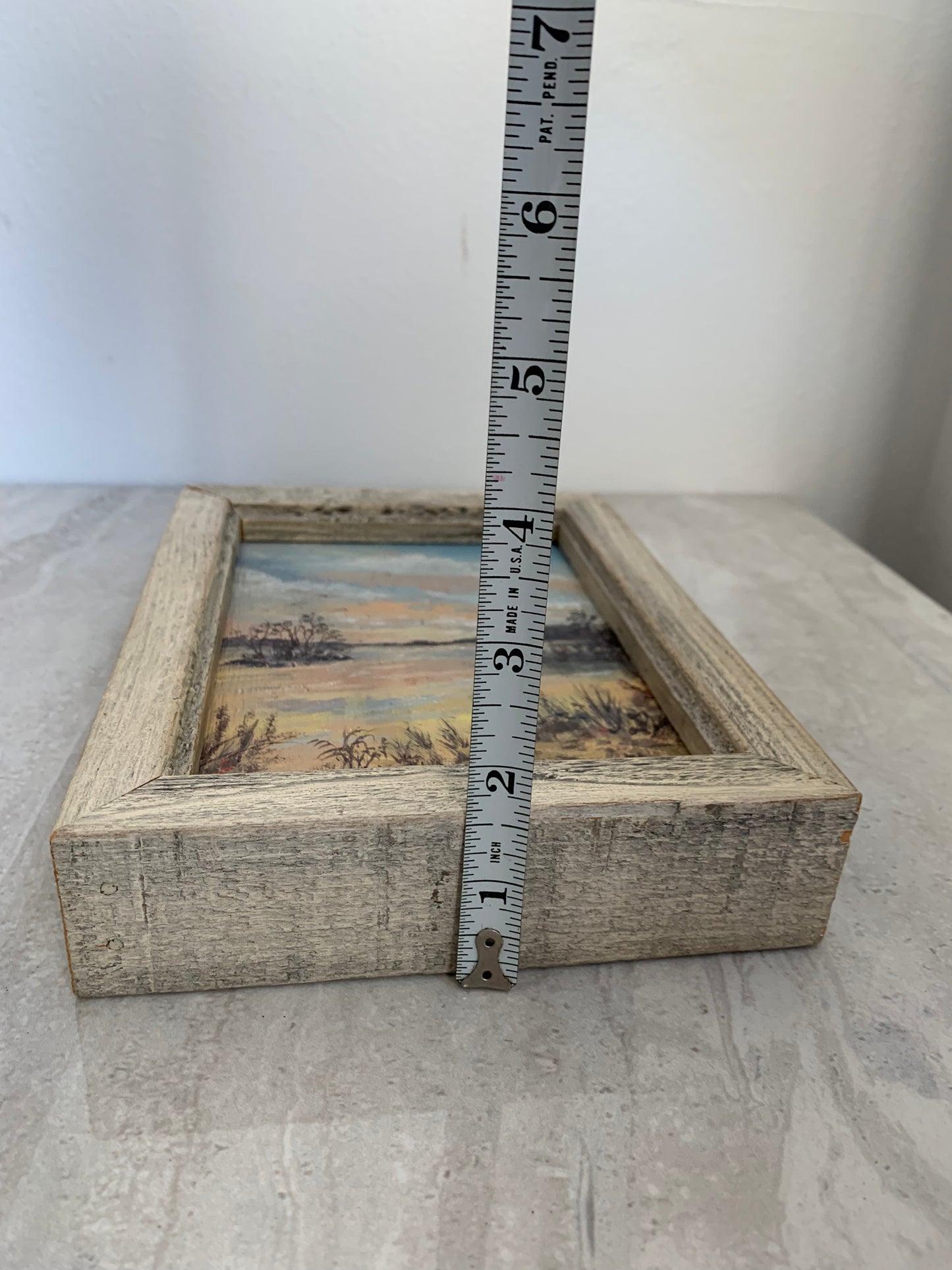 Late 20th Century Framed Acrylic Landscape Painting “Sunset Reflection” Rosemarie (Santos) MacPherson (1937-2105)