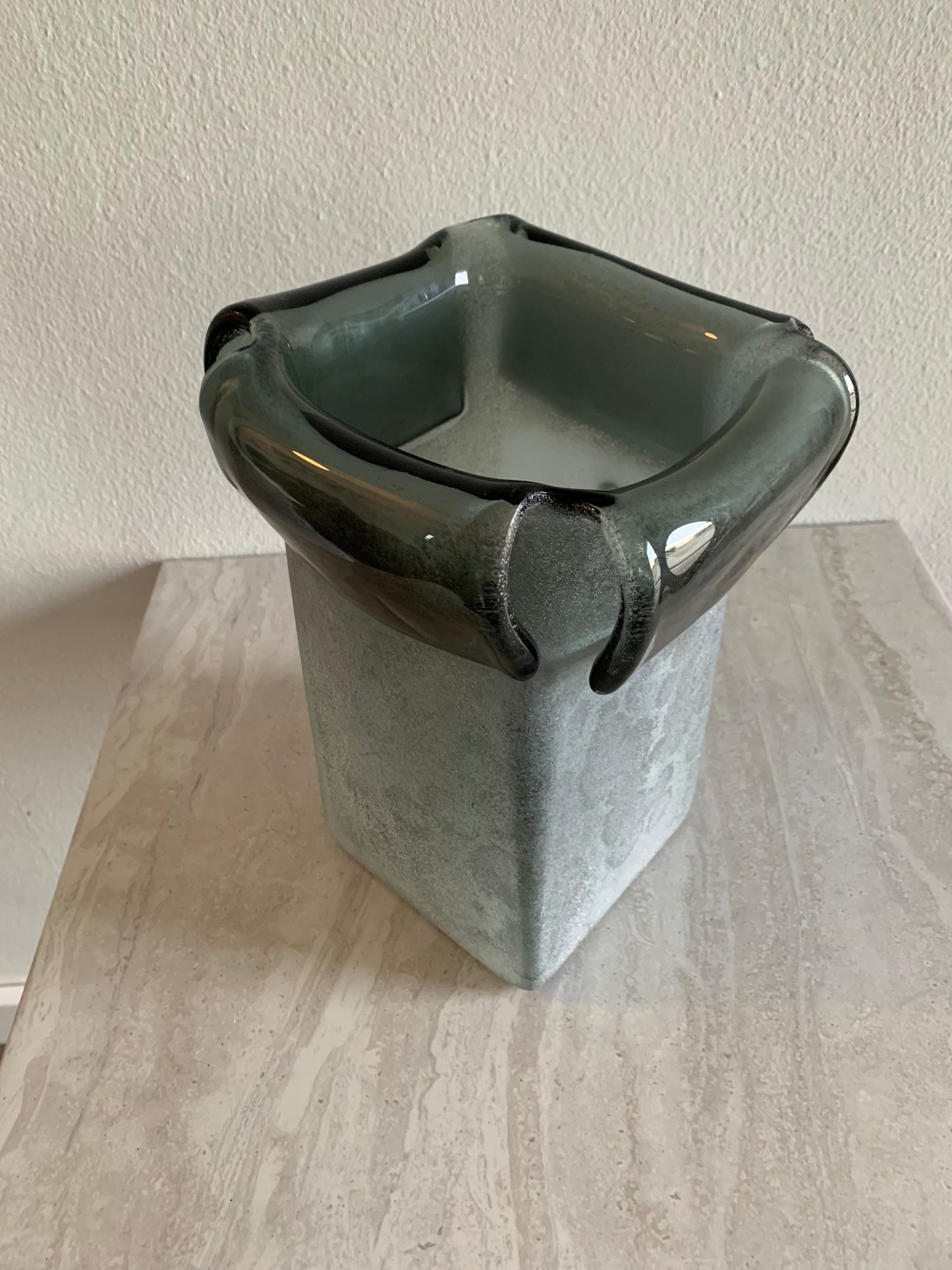 Studio Art Mouth Blown Glass Sculptural Vase