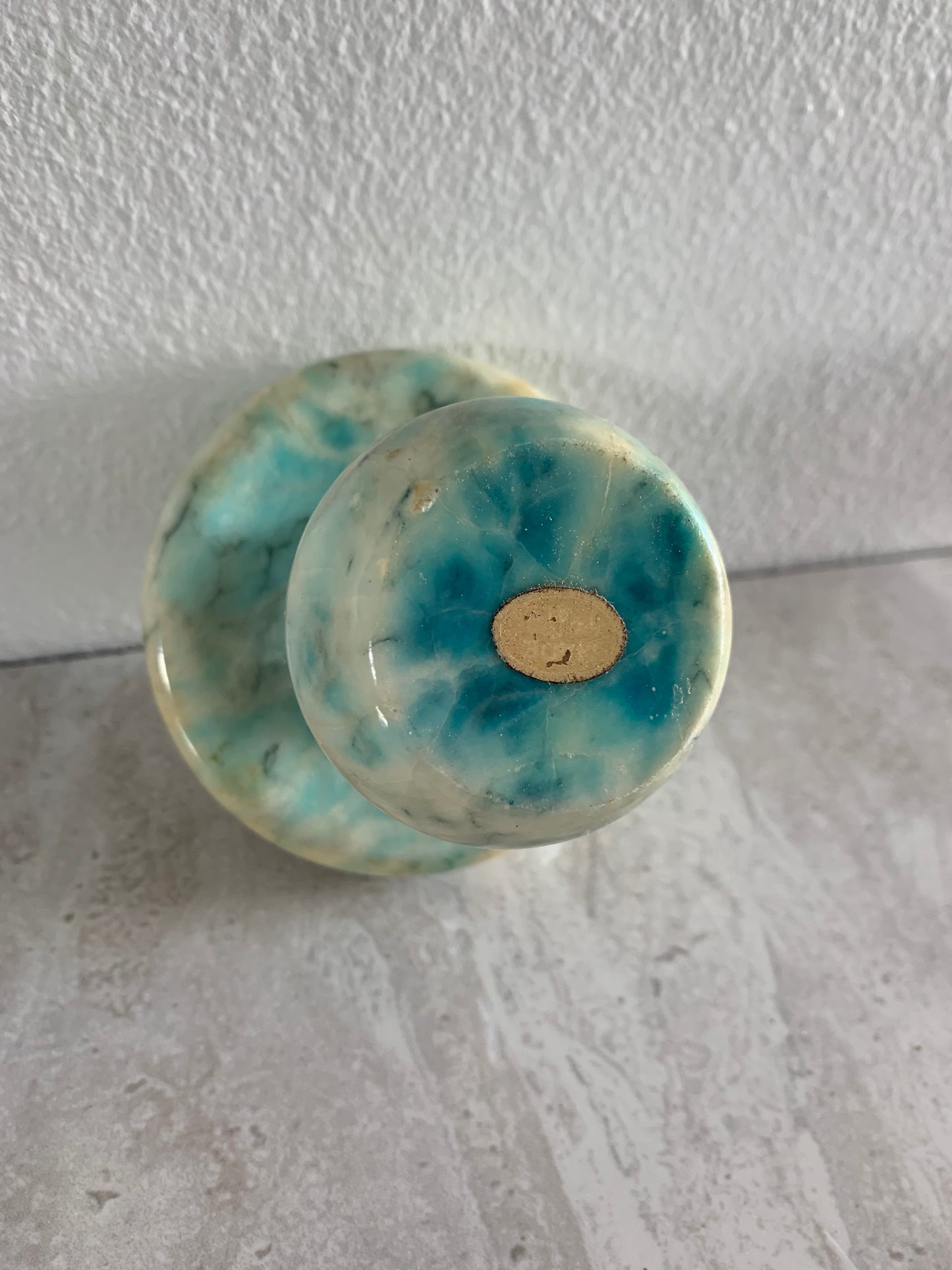 Italian Alabaster Marble Mushroom Paperweight Objet D’art