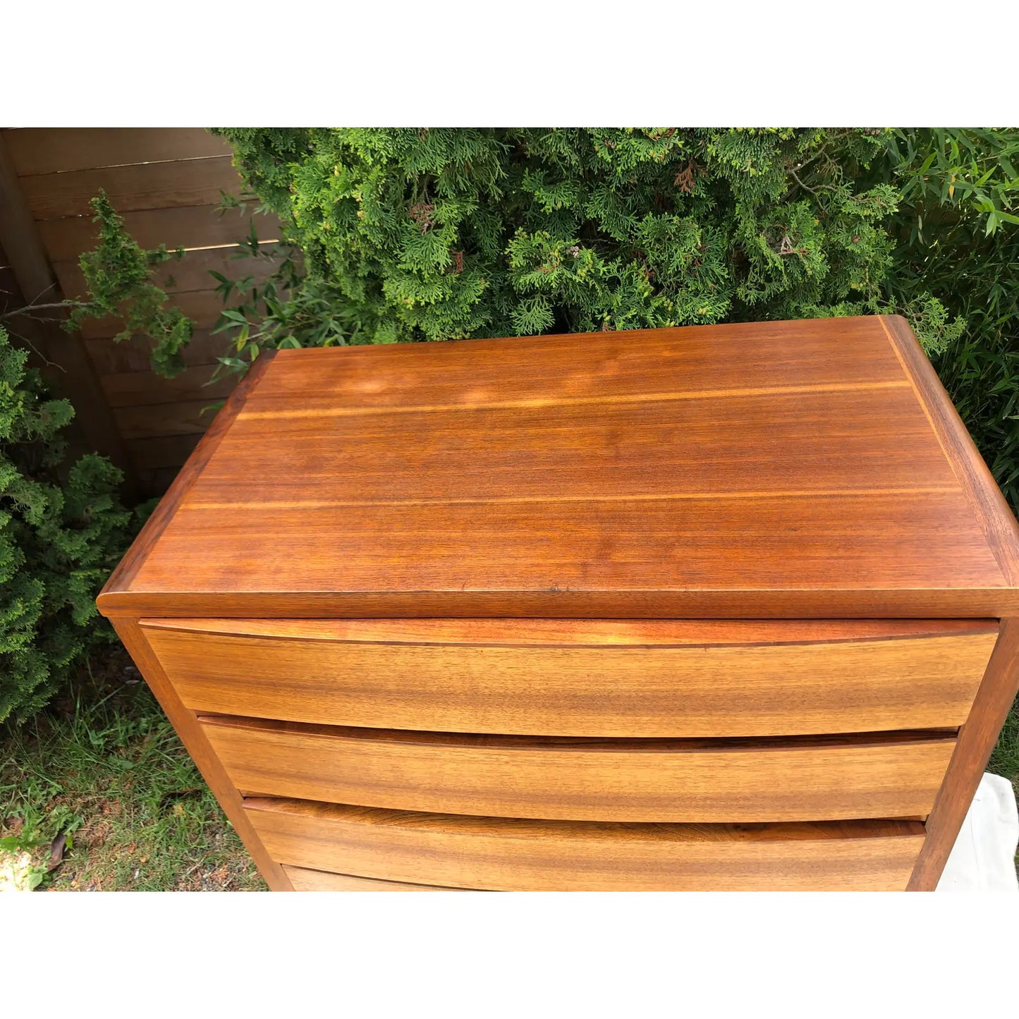 Art Deco Walnut 6 Drawer Highboy Dresser by Tri-Bond Furniture