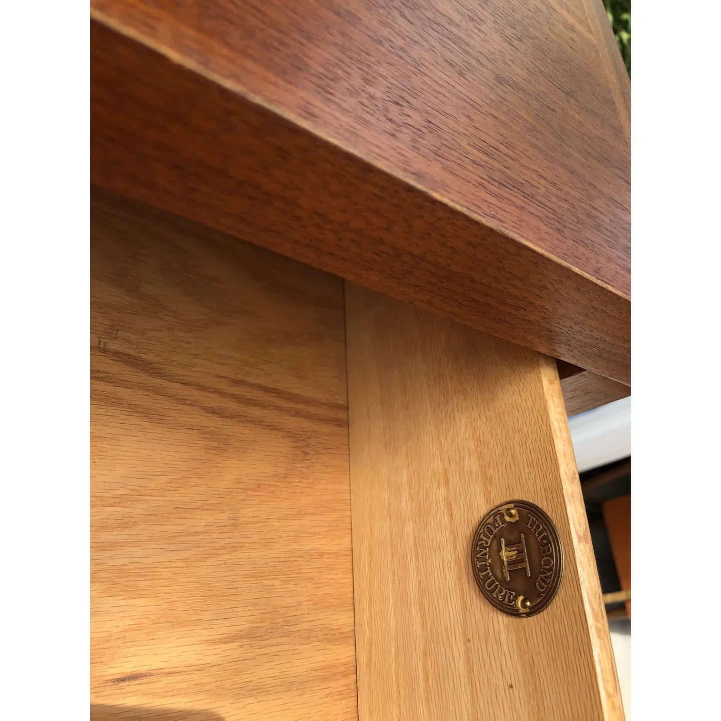 Art Deco Walnut 6 Drawer Highboy Dresser by Tri-Bond Furniture