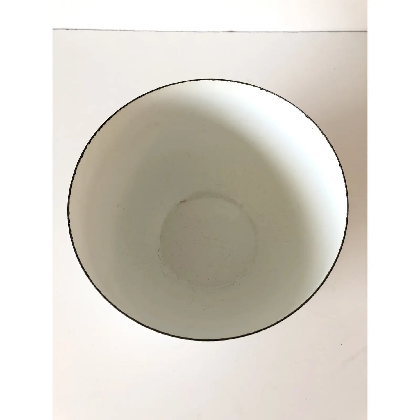 Circa 1960s Kaj Franck l Enamel Red Heart Graphic Bowl