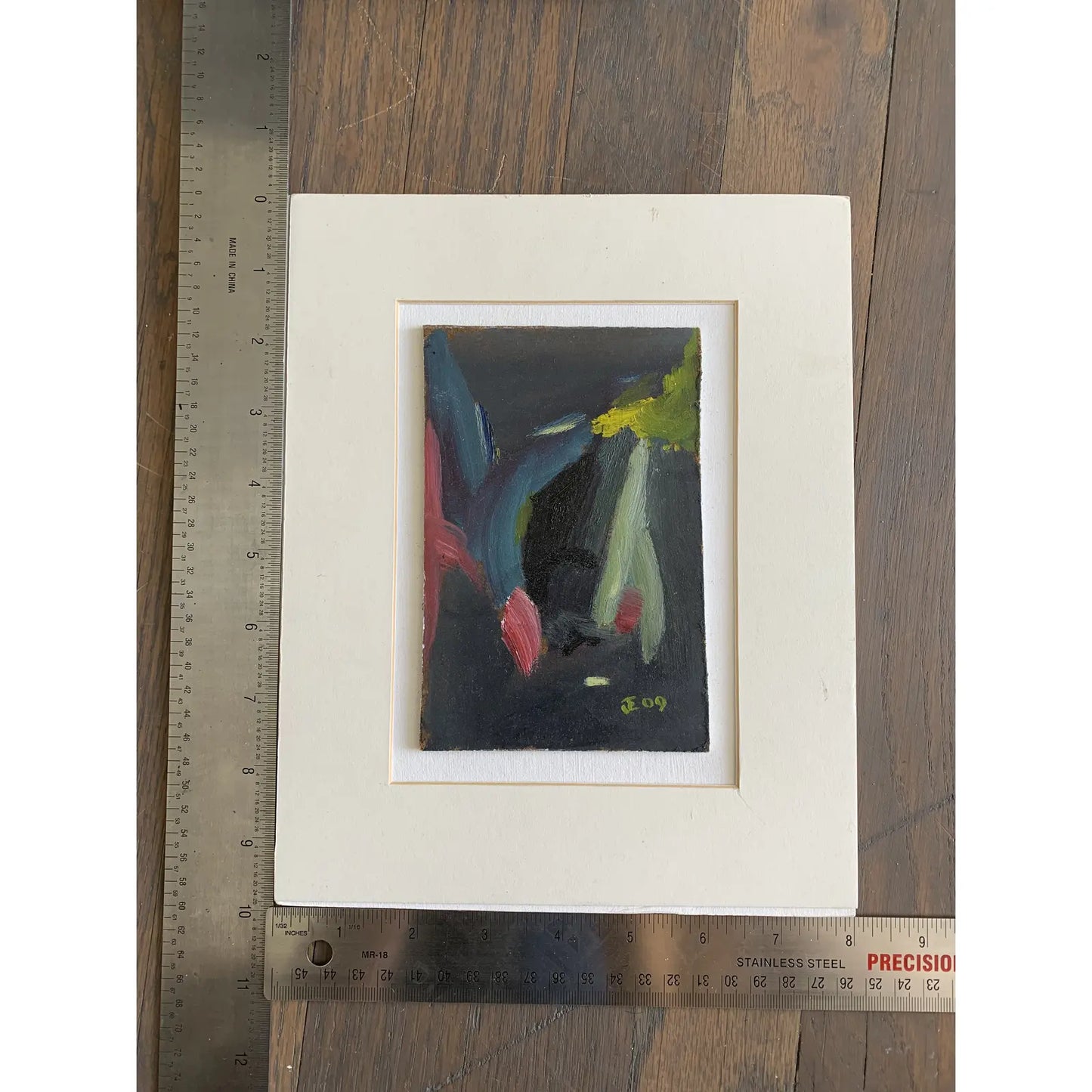 "Clear Nite" Contemporary Abstract Oil Painting on Panel by Jimi Evans