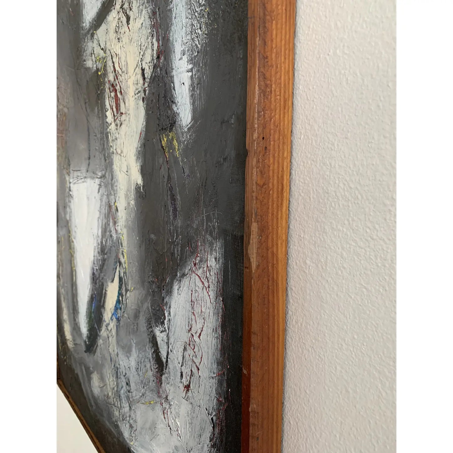 Contemporary Abstract Acrylic Painting on Board, Framed