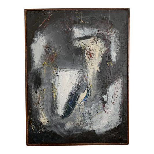 Contemporary Abstract Acrylic Painting on Board, Framed