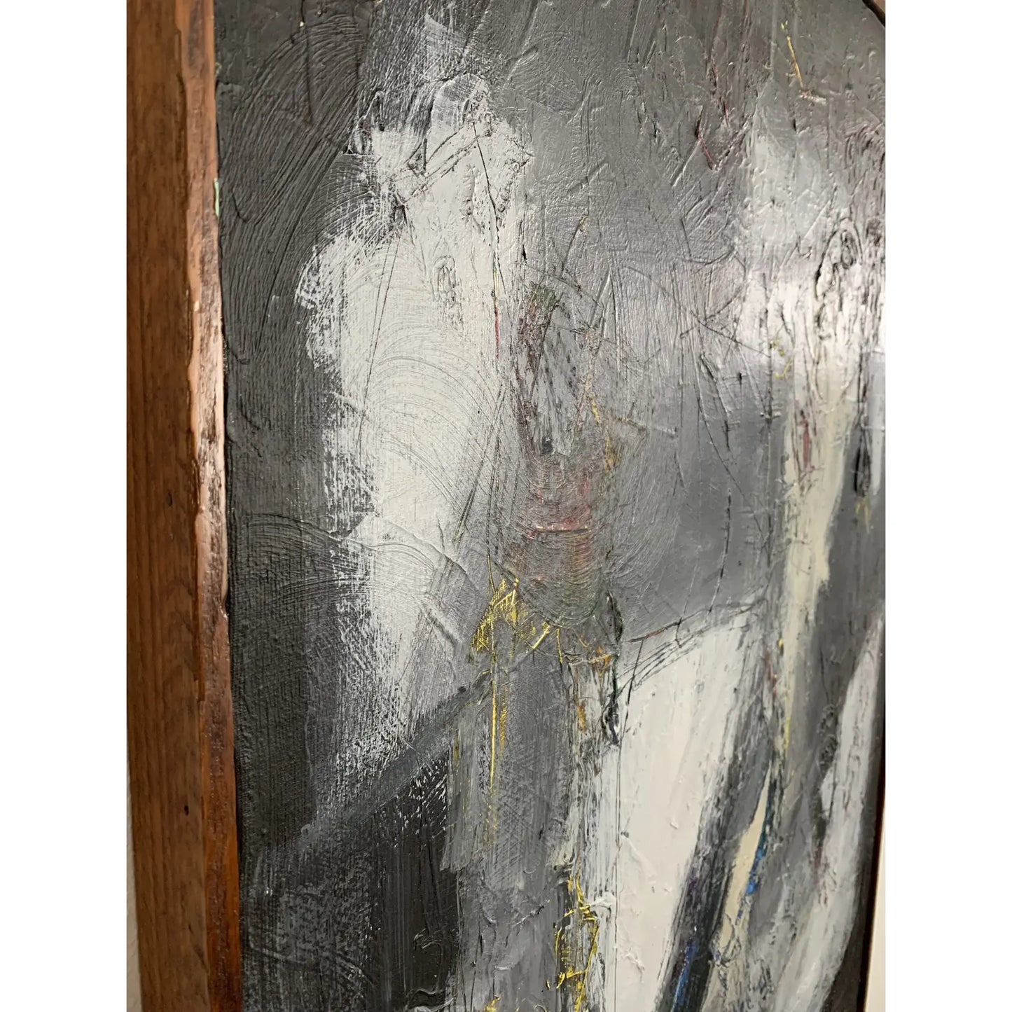 Contemporary Abstract Acrylic Painting on Board, Framed
