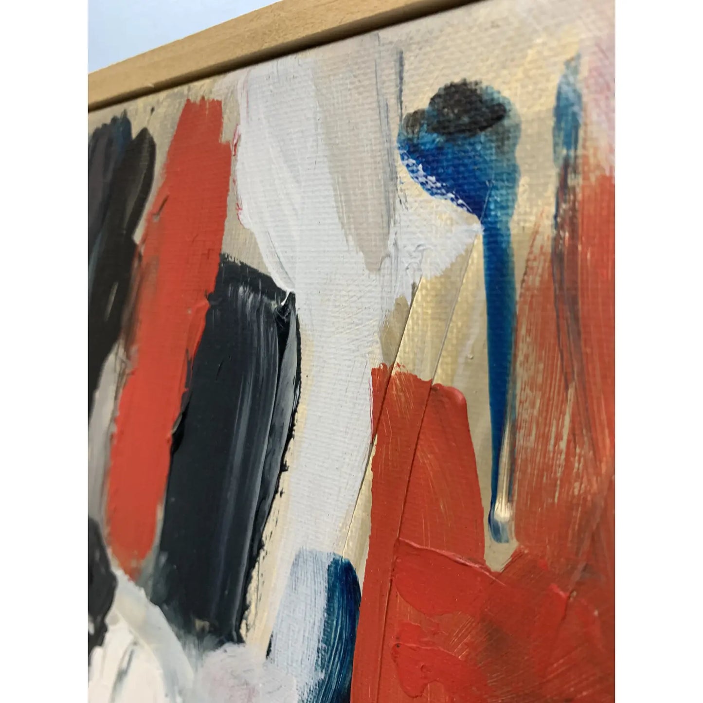 Contemporary Abstract Expressionist Acrylic Painting, Framed