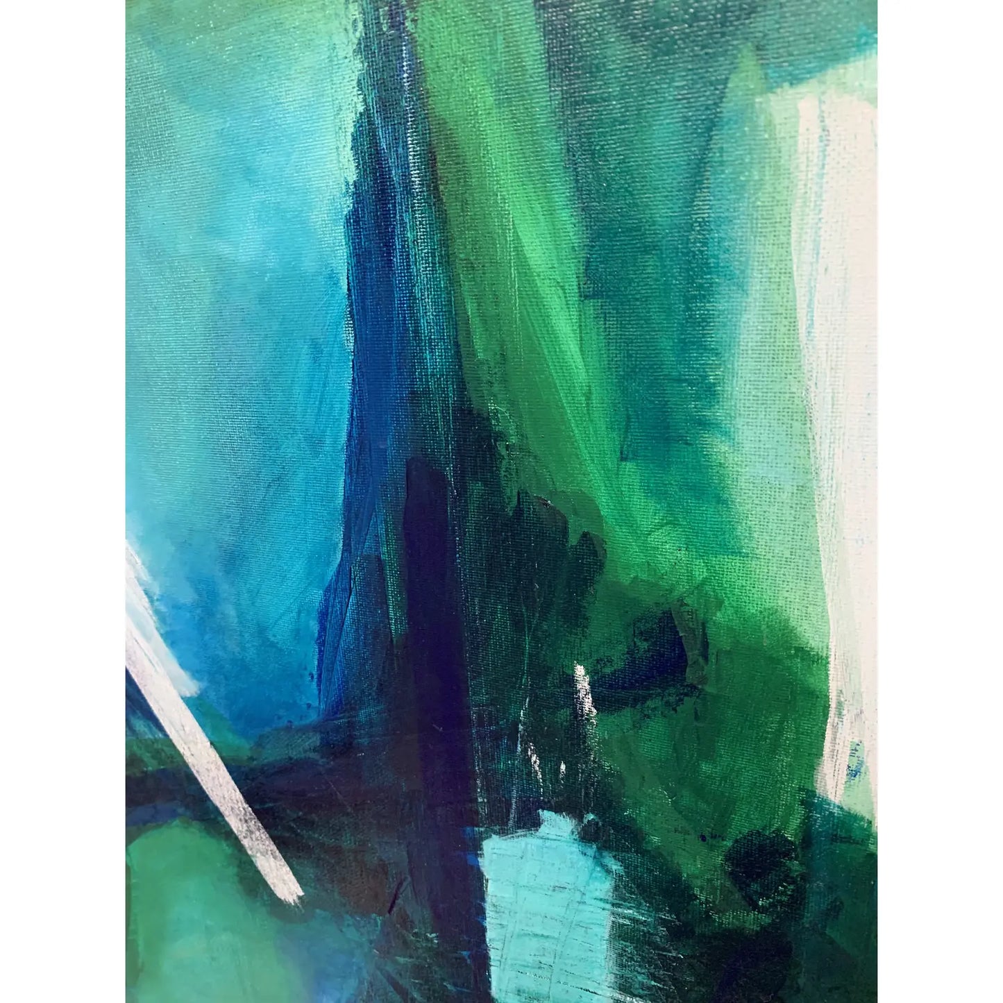Contemporary Abstract Expressionist Acrylic Painting, Framed