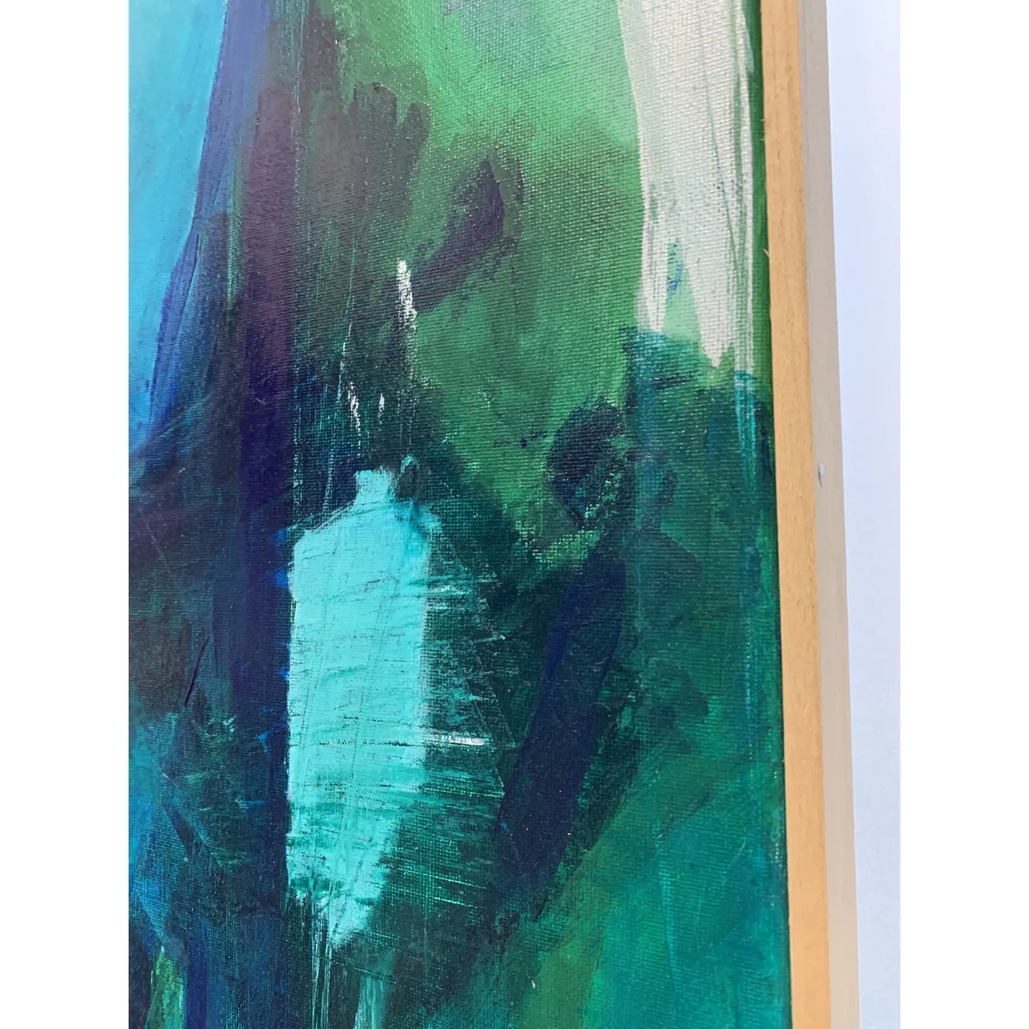 Contemporary Abstract Expressionist Acrylic Painting, Framed